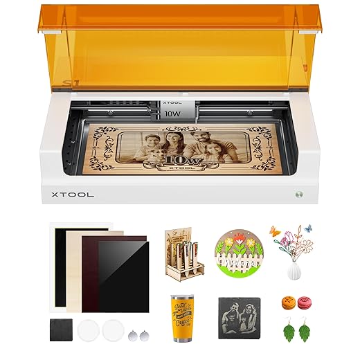xTool S1 Laser Engraver and Cutter Machine, 23.93" x 15.16" Bed Size, Beginner-friendly, Class 1 Safety Laser Engravering Machine for Wood and Metal, Acrylic