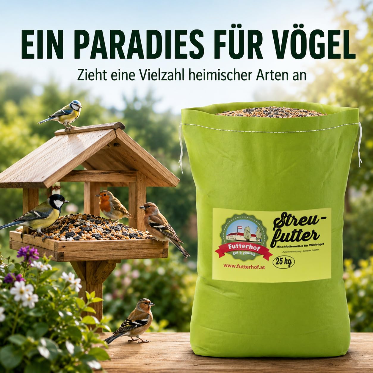 Futterhof Streufutter 25 kg Premium – hochwertige Mischung