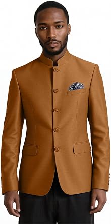 Netsky Mens Blazer Chinese Tunic Suits Jacket Mandarin Collar Slim Fit Formal Blazer Traditional Wedding Dress