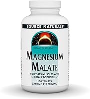 Vista 1 de Source Naturals Magnesium Malate - 3750mg Per Serving - Essential Magnesium Malic Acid Supplement - 180 Tablets