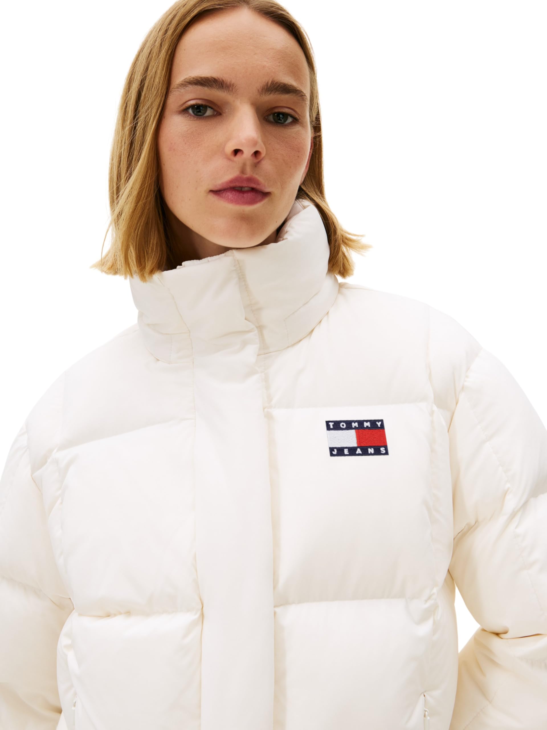 Tommy Jeans Donna Piumino Alaska Grid Down con Cappuccio