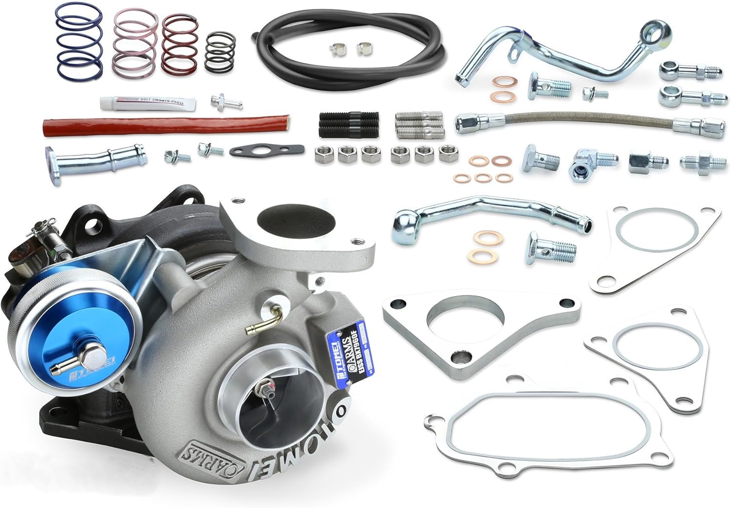 Tomei ARMS BX7960F Ball-Bearing Single-Scroll Turbocharger Kit Compatible with 2008-14 WRX EJ20 / EJ25 Engine (Non-STI), CNC Billet Compressor, 400 HP Capable