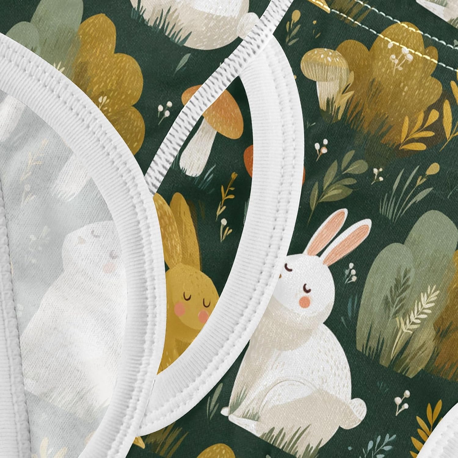 visesunny Yellow White Rabbit Boys Underwear Cotton Printed Toddler Soft Training Briefs Size 2T-8Y for Kids