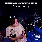 Razer Kiyo V2 Webcam en streaming : 4K 30 FPS, 1080p 60 FPS - AI Auto-Framing motorisé - Microphone intégré - Verre à angle ultra large - Protection des renseignements personnels - Fonctionne avec OBS, Xsplit, Discord, Zoom, Équipes - blanc