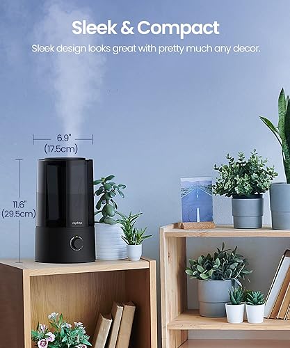 Miniatura 7 de raydrop Humidificadores para dormitorio, humidificadores para el hogar y habitación grande, humidificadores de niebla fría para bebés y plantas,