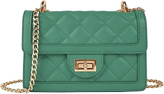 SG SUGU Small Quilted Crossbody Bag, Trendy Designer Mini Shoulder Bag, Phone Wallet Purse for Women