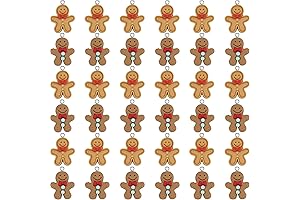 36 Pcs Gingerbread Man Snowman Christmas Ornaments Gingerbread Figurines Xmas Tree Decorations...
