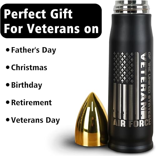 Miniatura 6 de Vaso de 17 onzas con tapa, regalo ideal para el Día del Padre, cumpleaños, Día de los Veteranos, Navidad, perfecto para la fuerza aérea, la armada,