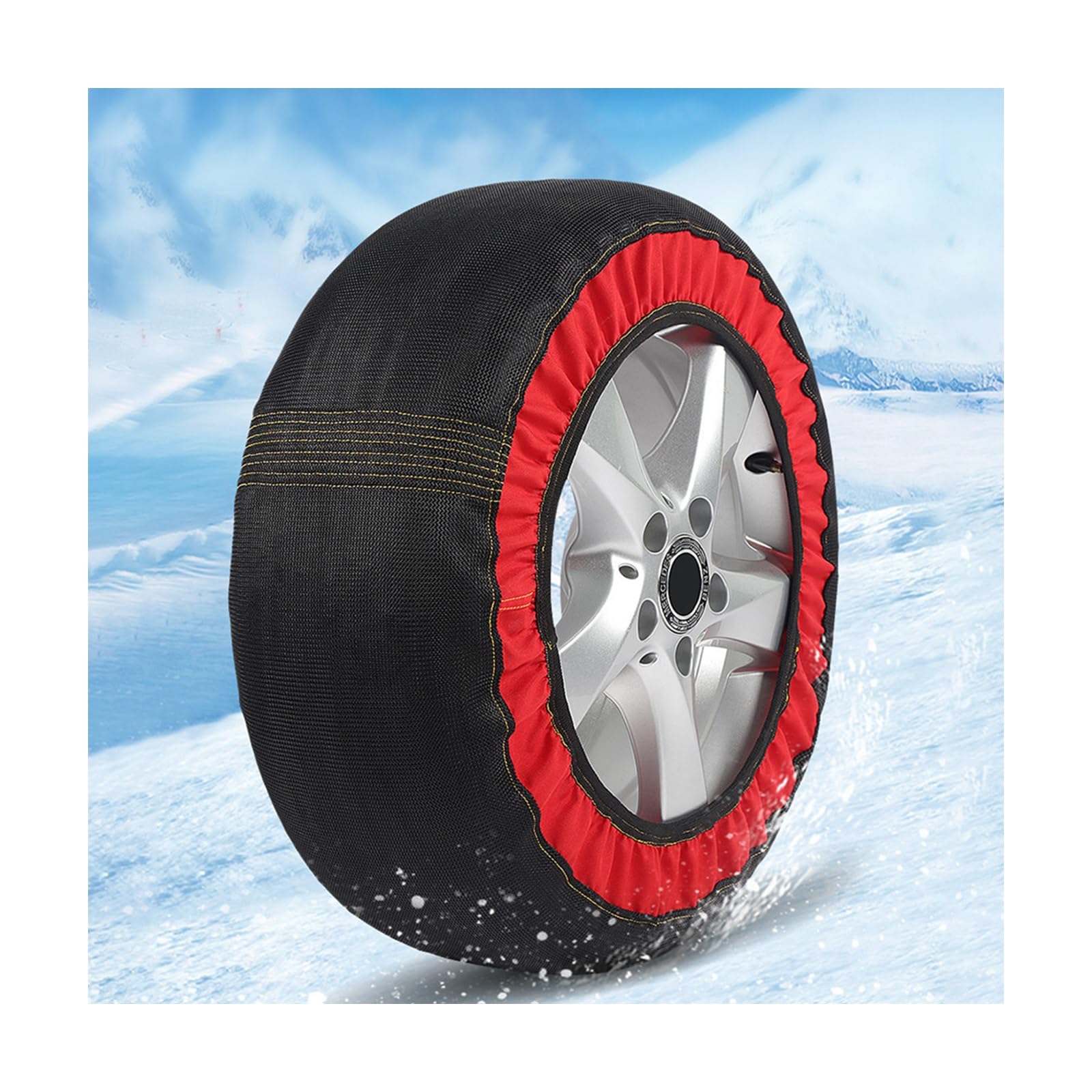 Cadenas Nieve Textil，Fundas Ruedas Nieve，Adecuado para AutomóViles, Camiones Y SUV, Y Puede Soportar Barro, Arena, Nieve, Hielo Y Condiciones Todoterreno.(195R14)