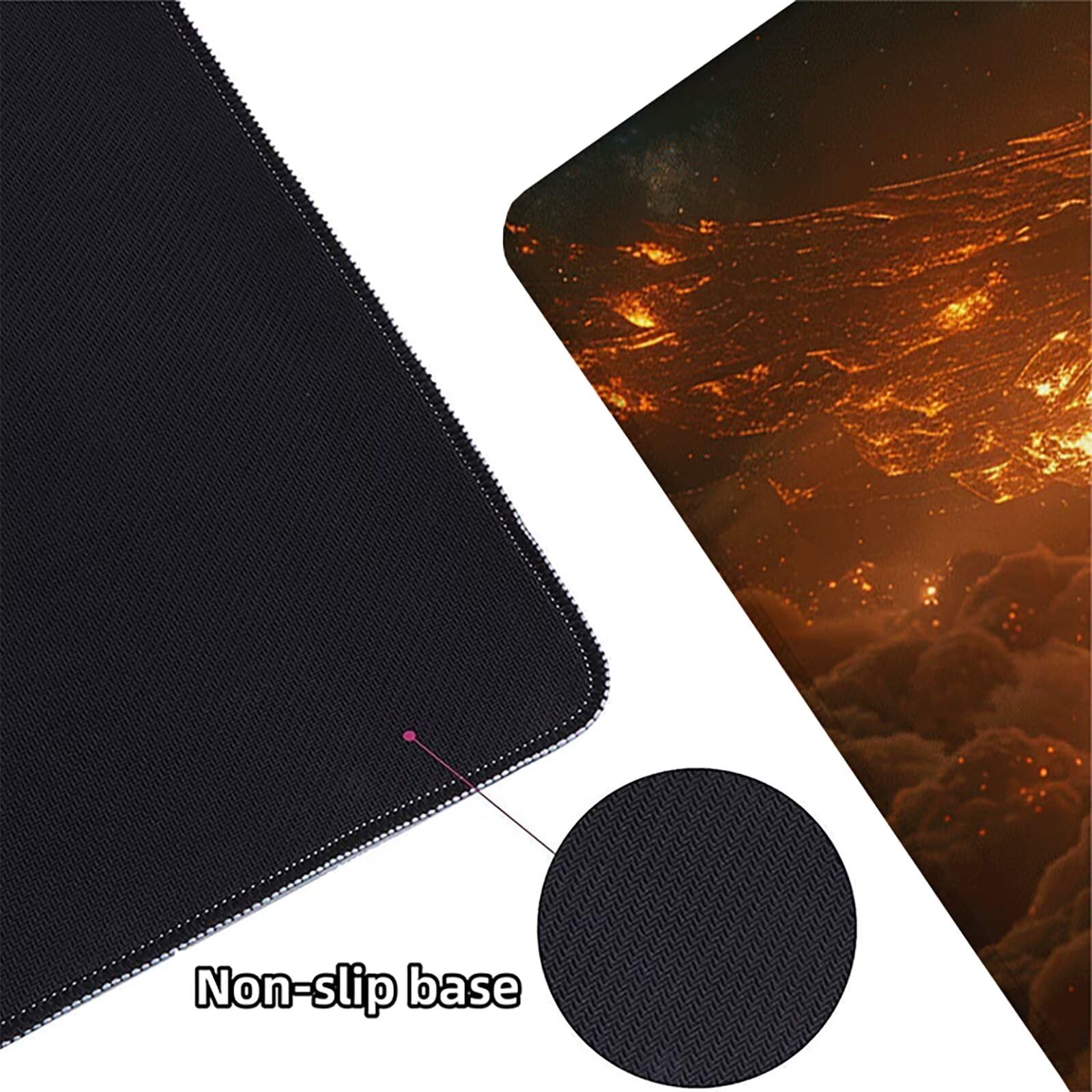 FéNix Alfombrilla Ratón Gaming XXL 1500x800mm, Alfombrilla Gaming Amarillo Mousepad con Base de Goma Antideslizante, Impermeable Desk Mat para Teclado y Raton, Accesorios Gaming Regalos de Hombre M-5