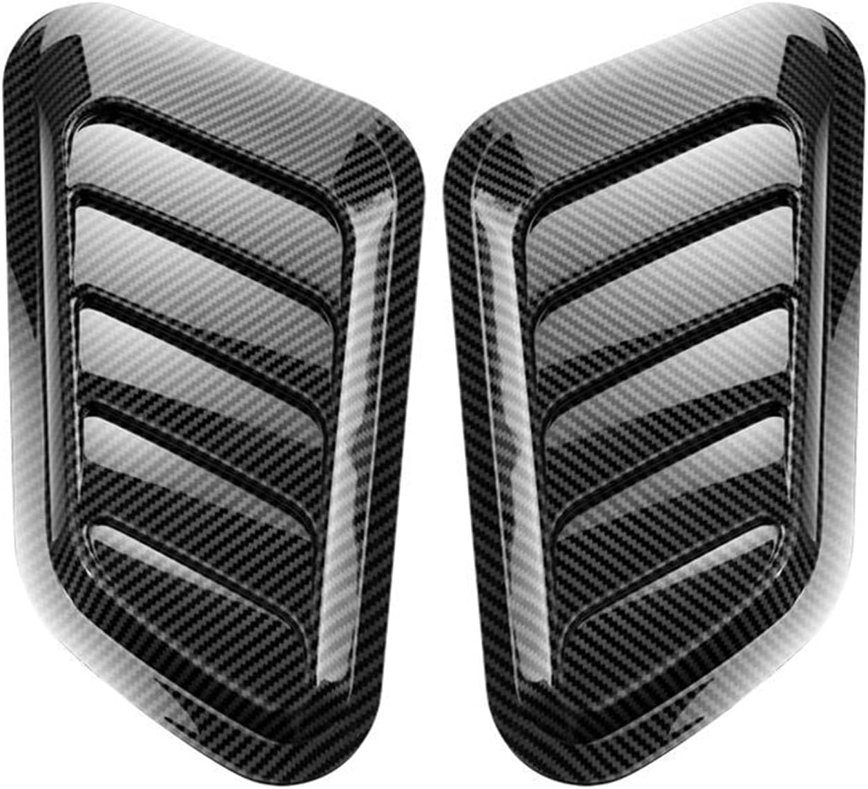 Hood Scoops 1 Pair of Car Hood Vents, Car Universal Turbocharged Air Intake Carbon Fiber Decorative Cover, Easy to Use