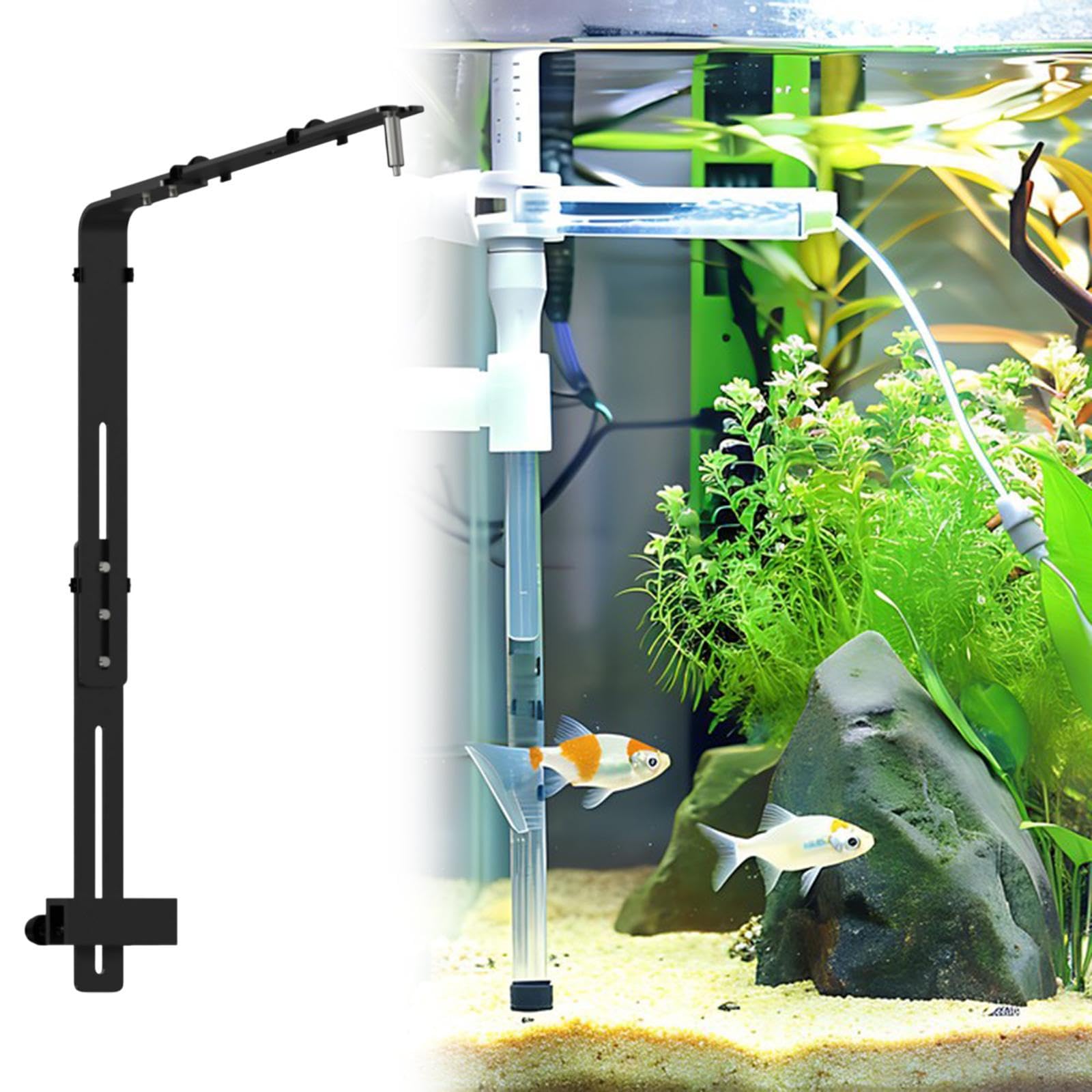 Milageto Tank Licht Halterung Ständer Hängelampe Halterung praktische Dekoration Tragbare Lampen Halter Aquarium Licht Halter Zubehör, Schwarz 5mm