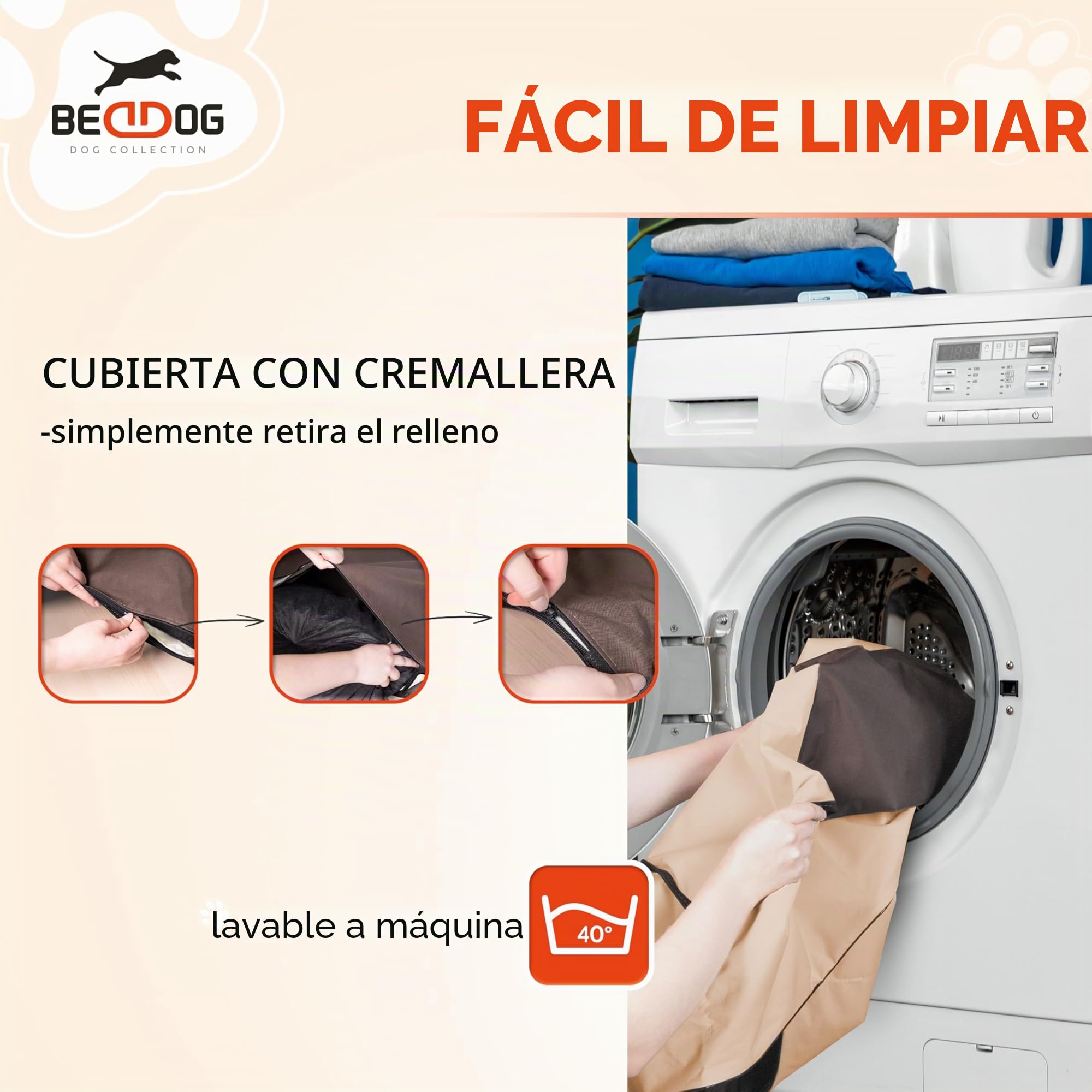 BedDog LUPI colchón para Perro S hasta XXXL, 24 Colores, Cama para Perro, sofá para Perro, Cesta para Perro, XL Negro/Gris