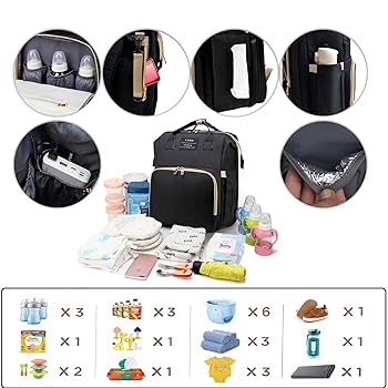 Amazon.com: ANWTOTU Diaper Bag with Changing Station,Diaper
