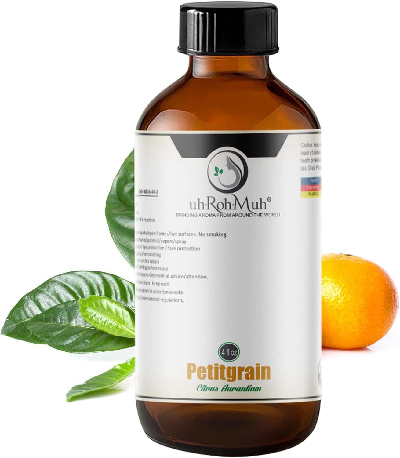 uh*Roh*Muh Organic Petitgrain Essential Oil from Paraguay - 100% Pure and Natural USDA Certified Essential Oil, Perfume Crafting with Invigorating Woody Aroma 1 fl oz