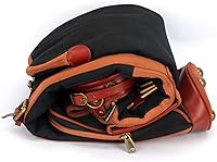 Vista 4 de Tourbon Bolsas de transporte vintage para palos de golf - Lona y cuero