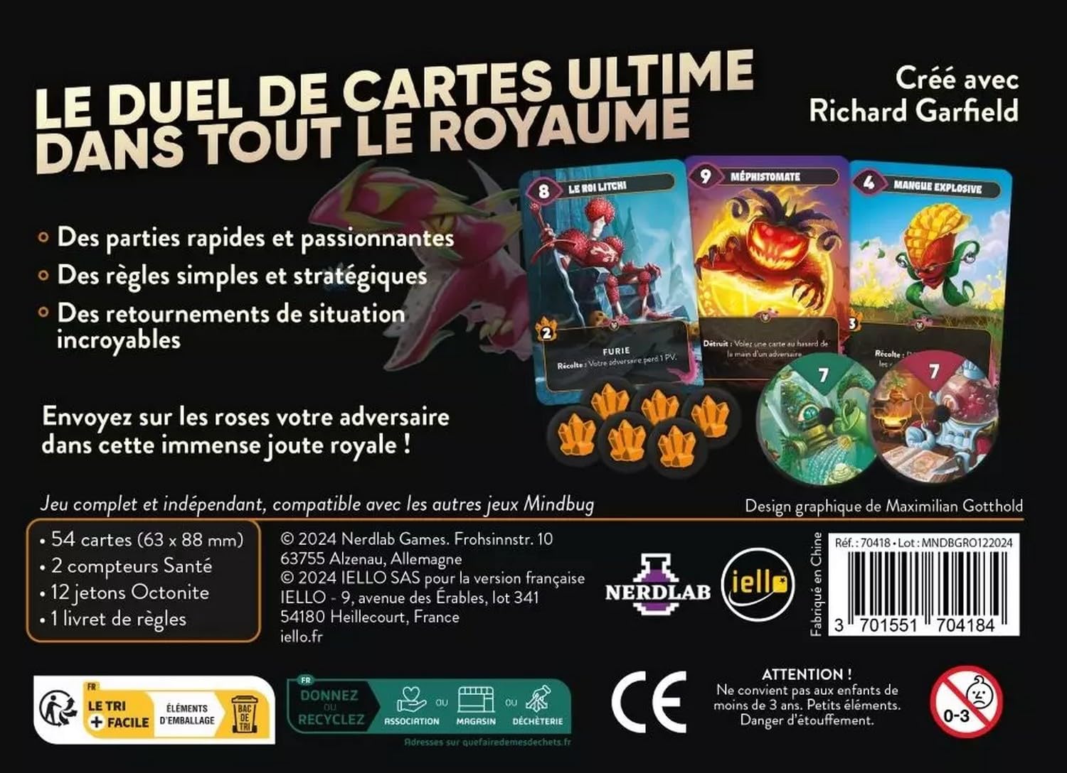 Lot Mind Bug Bataille De Fruits Galactique + Royale Version Française + 1 Decap Blumie (2 Fruits)