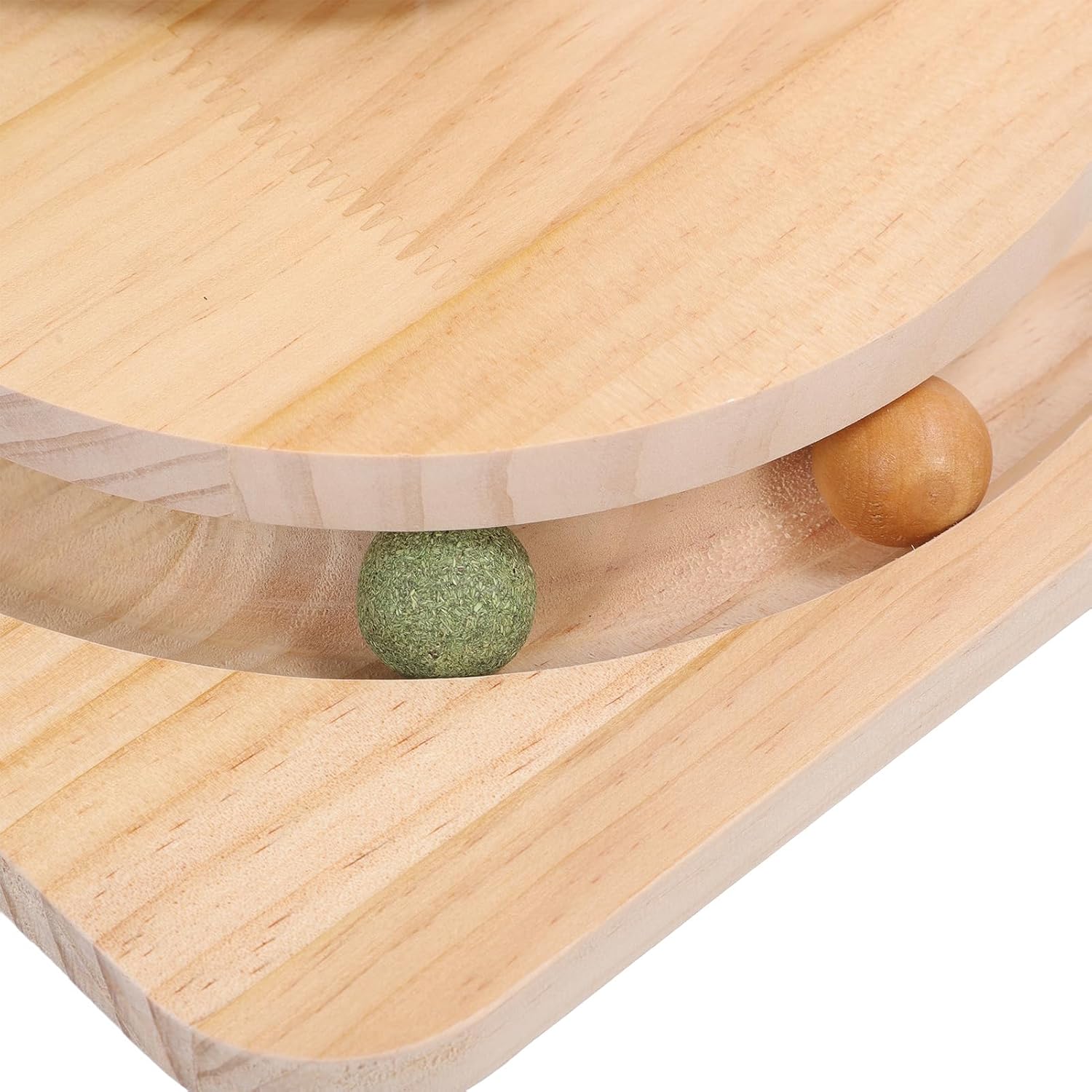 Yosoo Adjustable Height Pine Wood Cat Wall Corner Scratcher, Protect Furniture Stable Structure Scratching Pad for Interactive Playtime with Cat Teaser, for Indoor Home Use