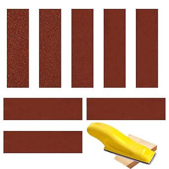 80Pcs Wet Dry Detail Sandpaper, Micro Detail Sander Kit, 90X30mm Sandpaper Sheets Finger Sander for Crafts Wood Finishing Metal Polishing80/120/180/240/400/800/1000/1200