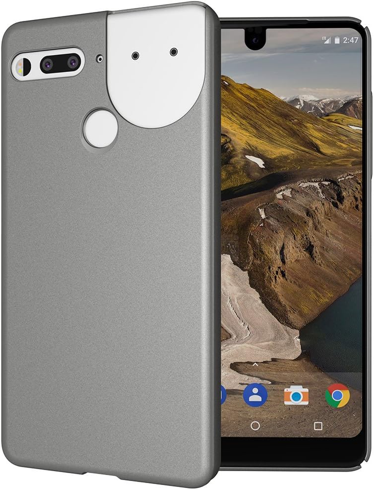 Essential Phone PH-1 Case, TUDIA Low Profile Design [LULA 2.0] [Improved Version] Polycarbonate Snap On Back Protective Cover for Essential Phone PH-1 (Compatible with 360 Camera) (Metallic Slate)