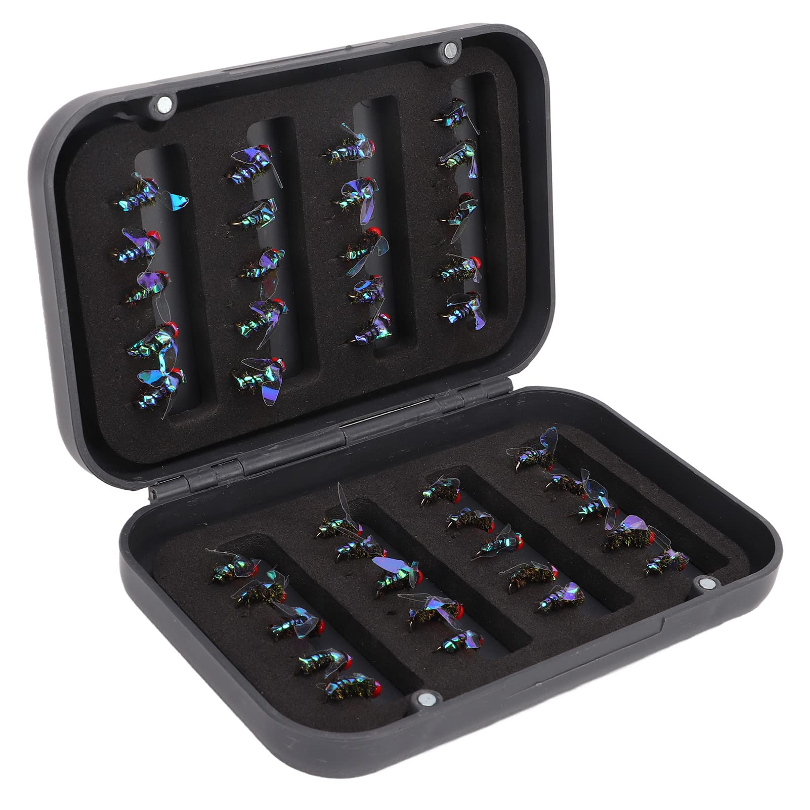 OUKENS 40Pcs Fly Fishing Lures Bait with Storage Box High Carbon Steel Hook, Trout Lure kit Fly Fishing Bait Fishing Fly Assortment Kit for Trout Bass Fishing