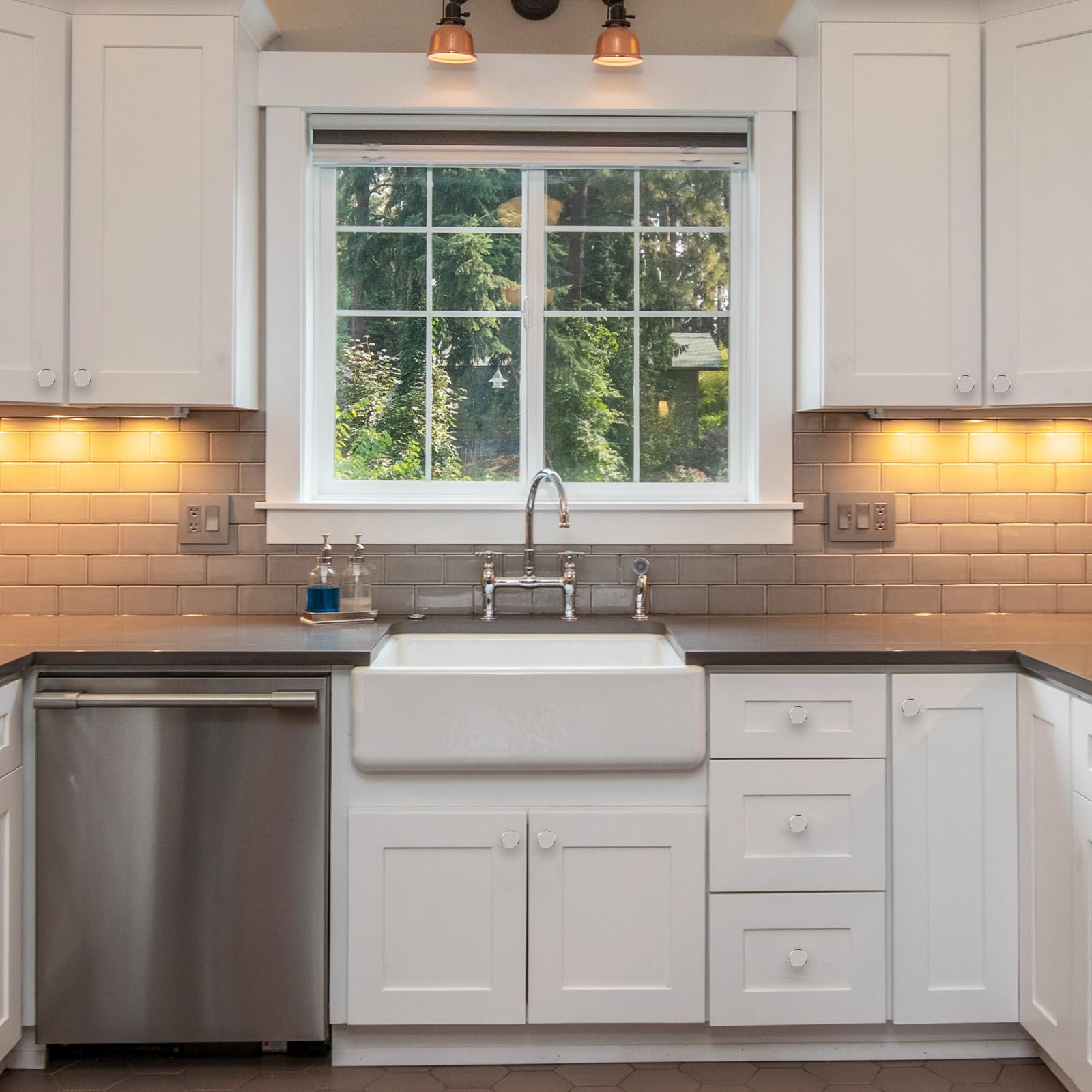 Disc Knurled Cabinet Knobs | Designer Kitchen Knobs