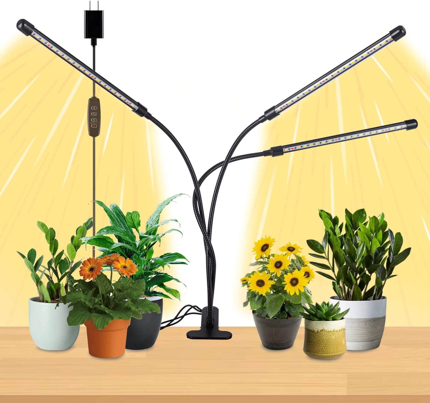 Grow Light, JINHONGTO 3Head Plant Light for Indoor Plants, Full