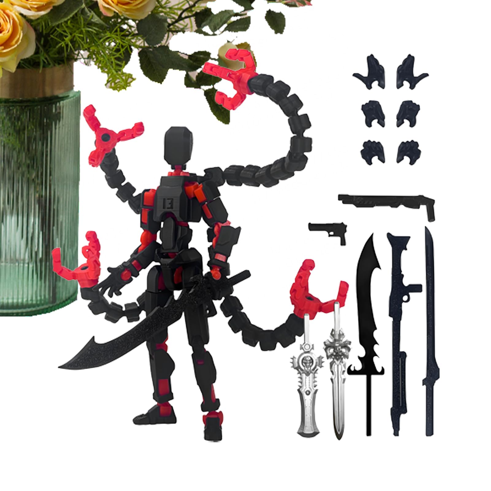 Action Figures, t-13 Action Figure Assembly Completed, 3D Printed Figure Toy, For Collectors Fans Kids Teens Adults Desk Bookshelf Workstation Photography