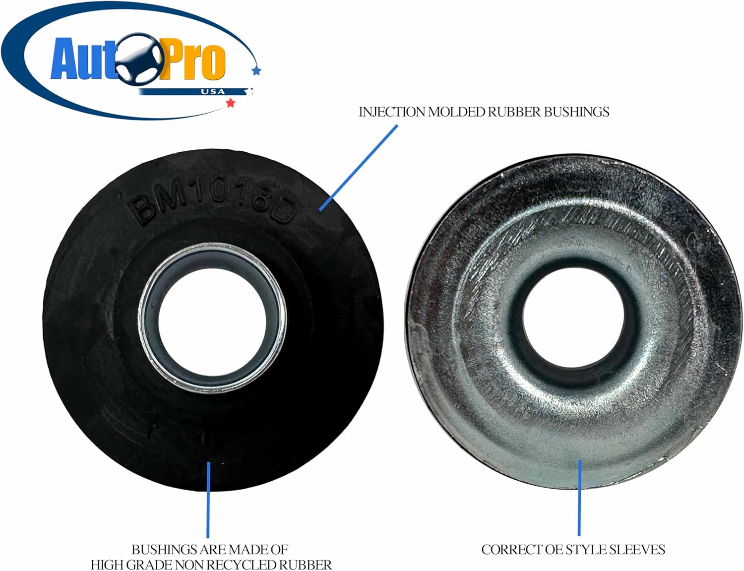 Body Mount OE Style Rubber Bushing and Hardware Kit Compatible with Camaro 1973-1981