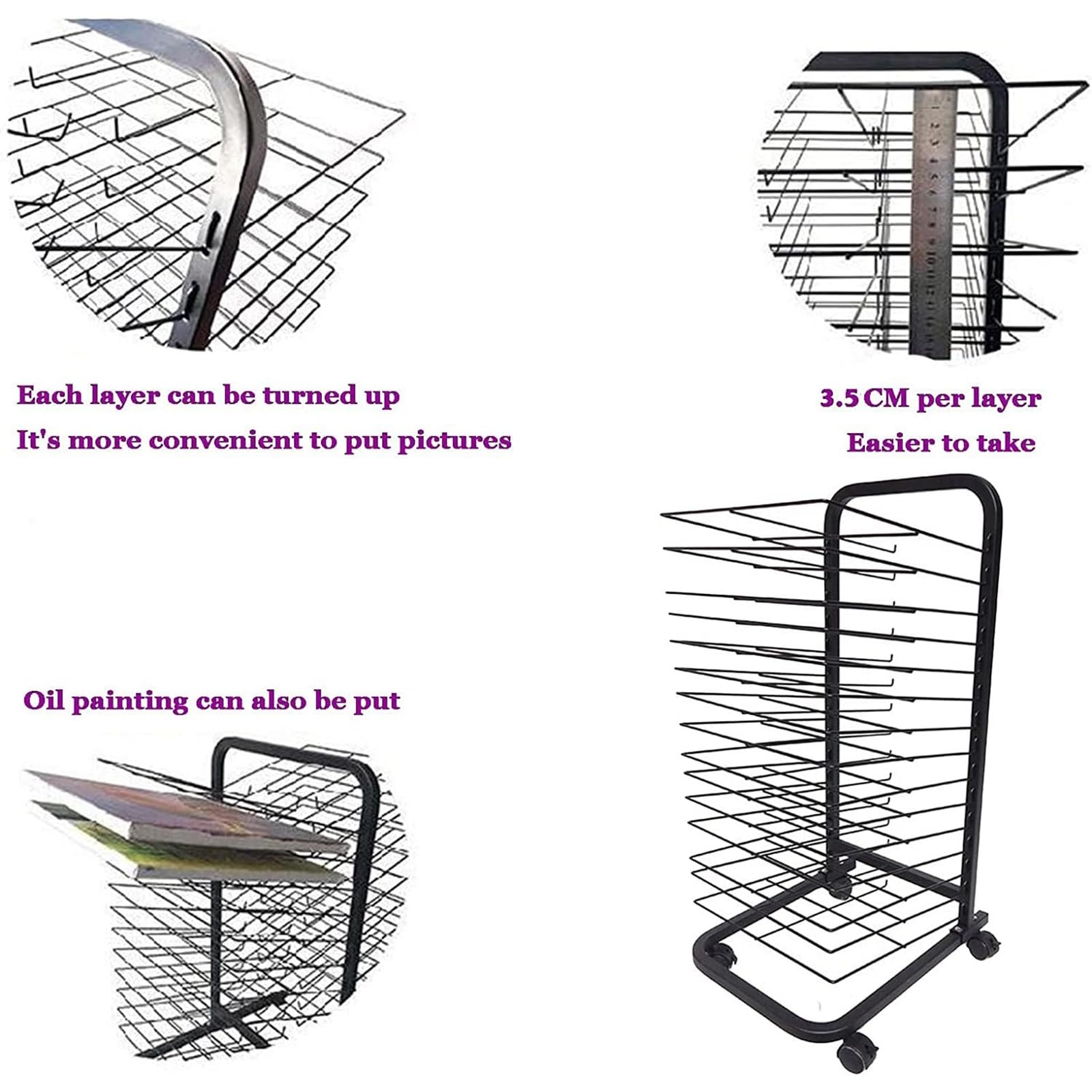 Mobilny Stojak Do Suszenia Dzieł Sztuki – Stojak Do Przechowywania I Ekspozycji Dzieł Sztuki, Stojak Do Suszenia Dzieł Sztuki Do Sali Lekcyjnej, Mobilny Stojak Do Suszenia Dzieł Sztuki, Sztaluga Susz