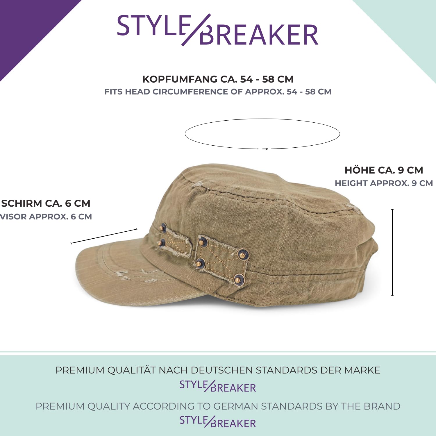 Gorra Militar Unisex Vintage Desgastado Ajustable Algodón Visera Usado