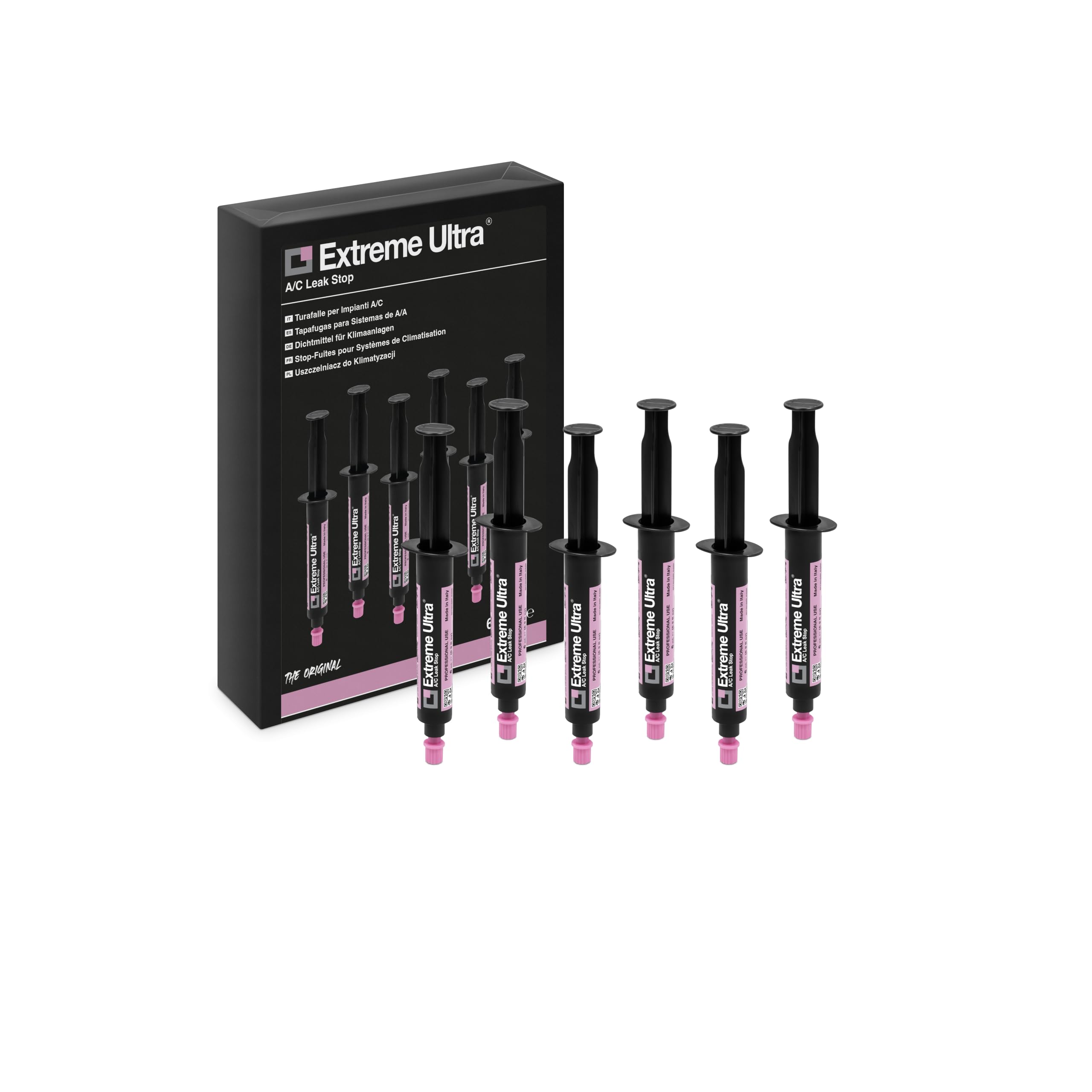 ERRECOM Extreme Ultra - 6 x 6 ml, Dichtungsmittel für Klimaanlagen und Kühlsysteme und für Kfz-Klimaanlagen (Adapter nicht enthalten)
