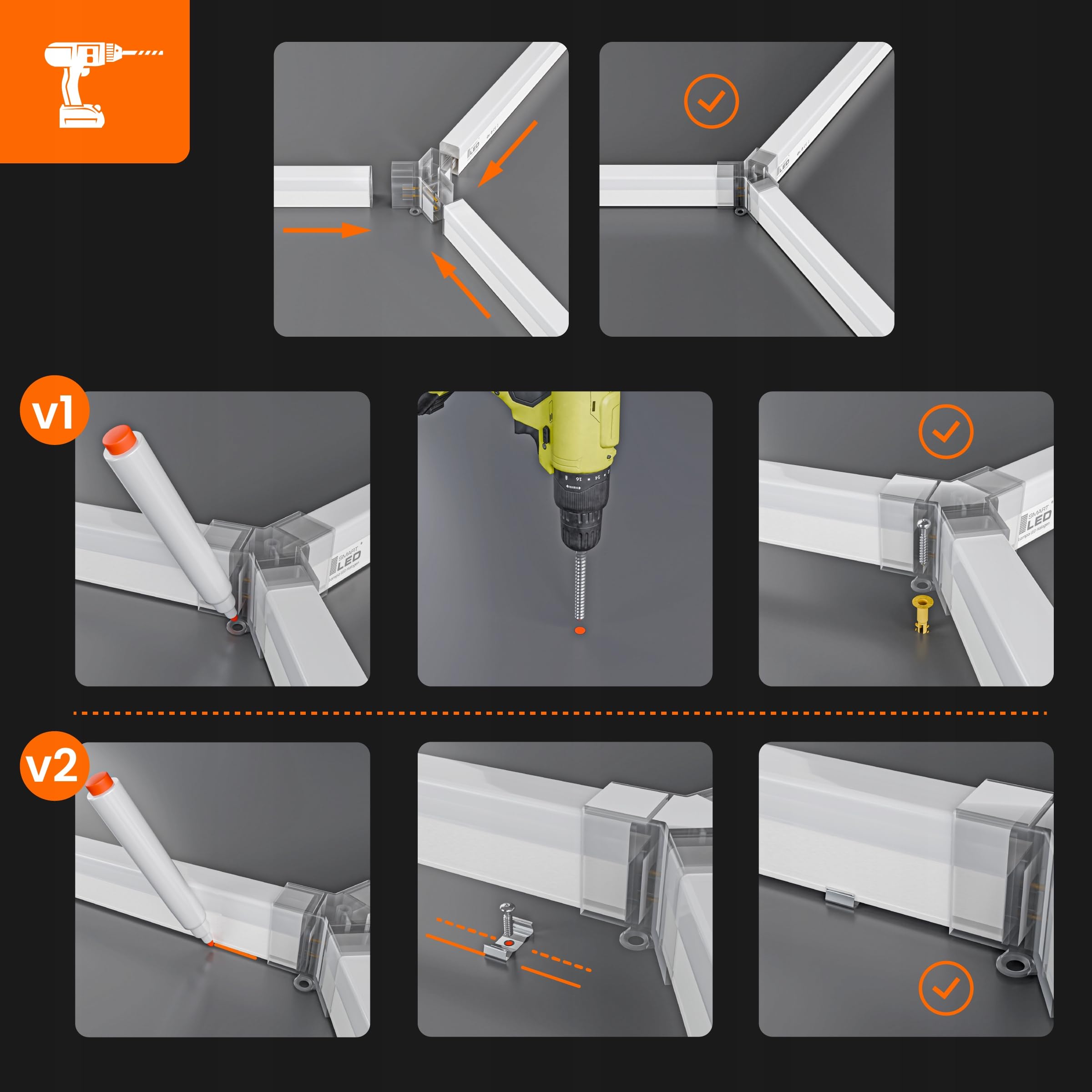 Garagenlampe LED 5-Hex 384W 4000K Verformbare LED Werkstatt Deckenleuchte DlY Sechseck Garage Licht für Garage, Werkstatt, Lager, keller, Fitnessstudio, Hexagon (484x243)