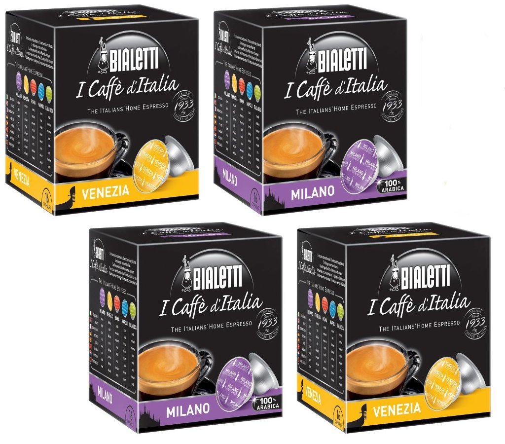 Bialetti: Two Pair Milano + Venezia Set of 64 Capsules * (2+2) * by Bialetti