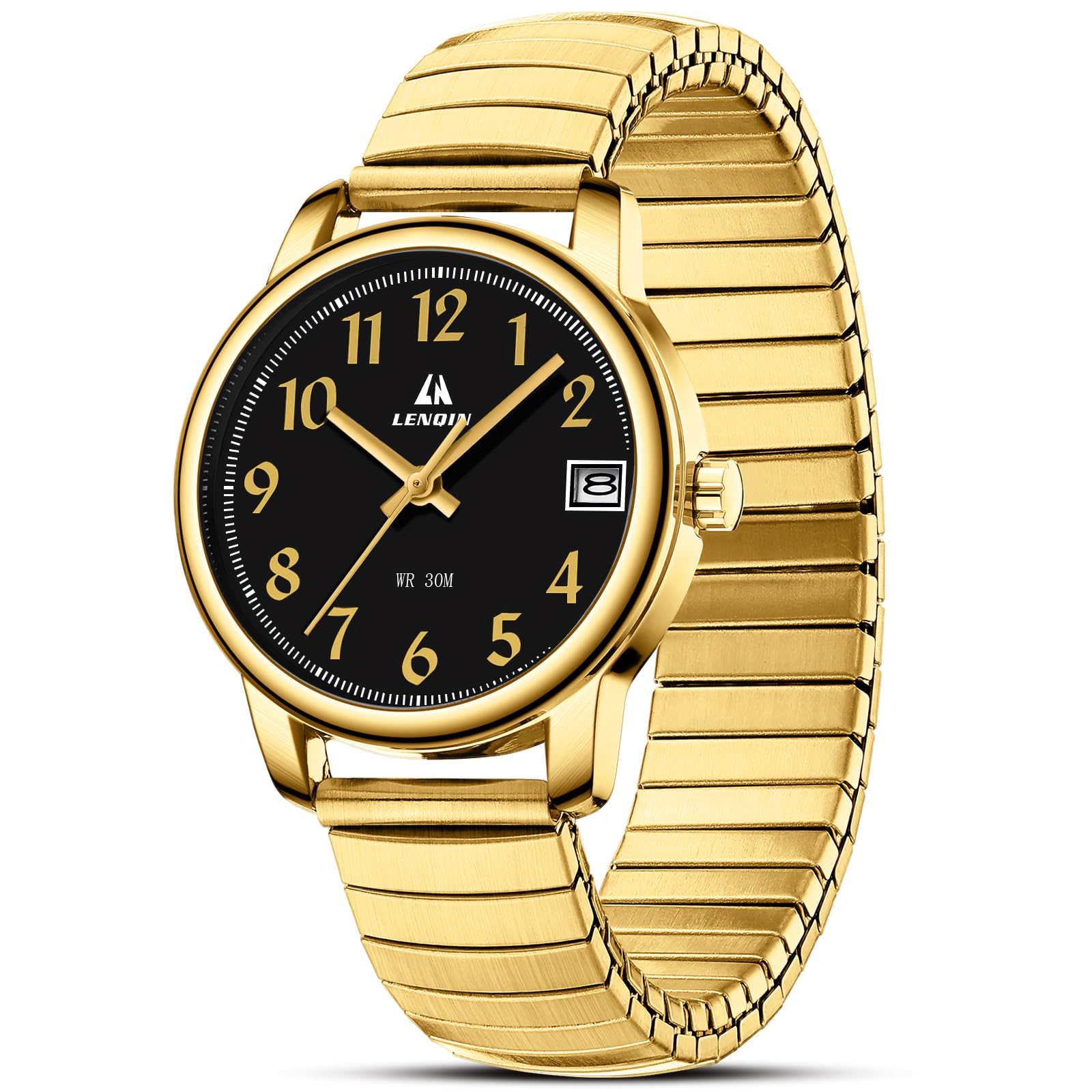 LN LENQIN Damen Uhren Damen Uhr Edelstahl Wasserdicht Uhren für Frauen Analog Quarz Armbanduhr Expansion Band