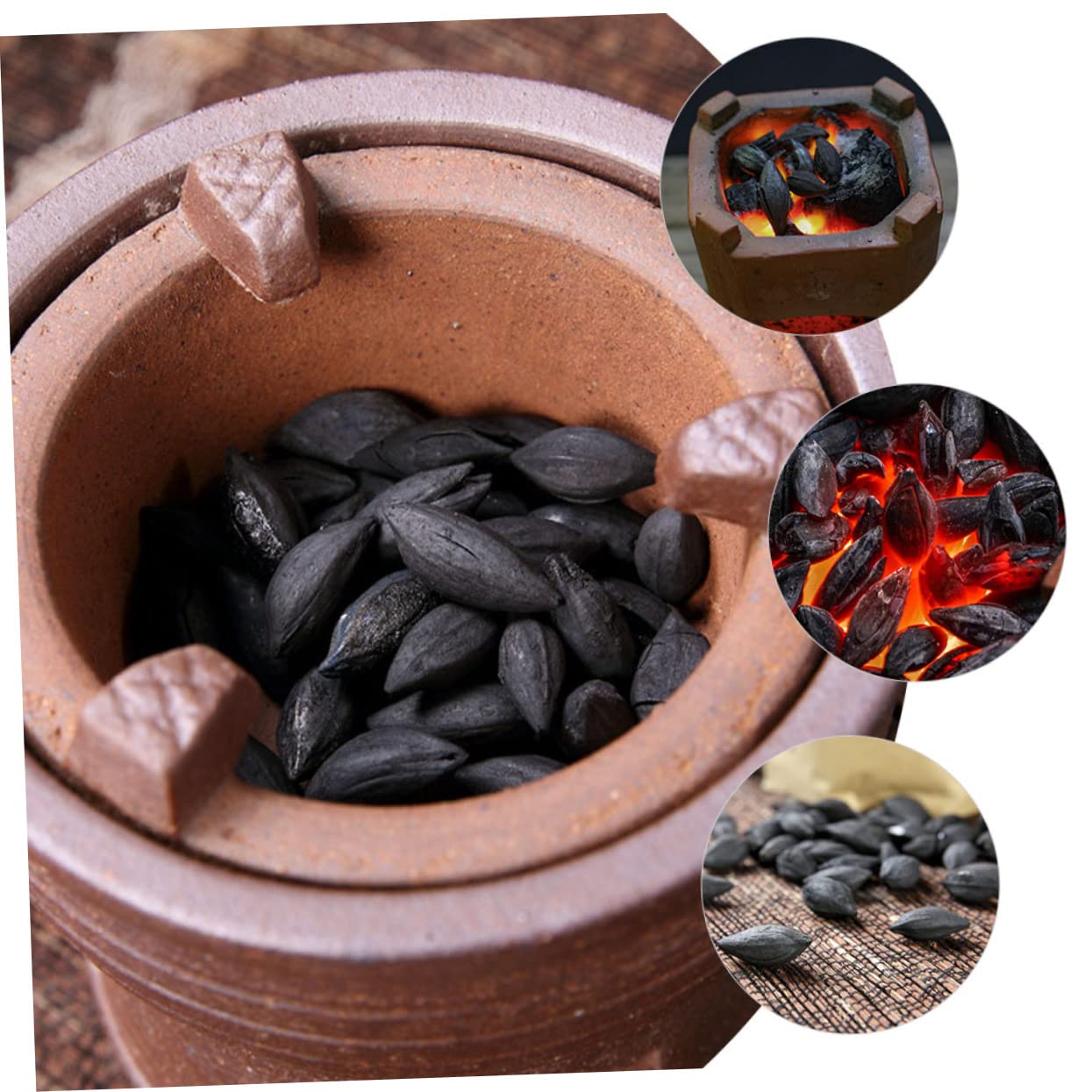 Hemobllo Olive Charcoal Tea Stove for Household Efficient for Grilling Versatile for Outdoor Camping and Barbecue