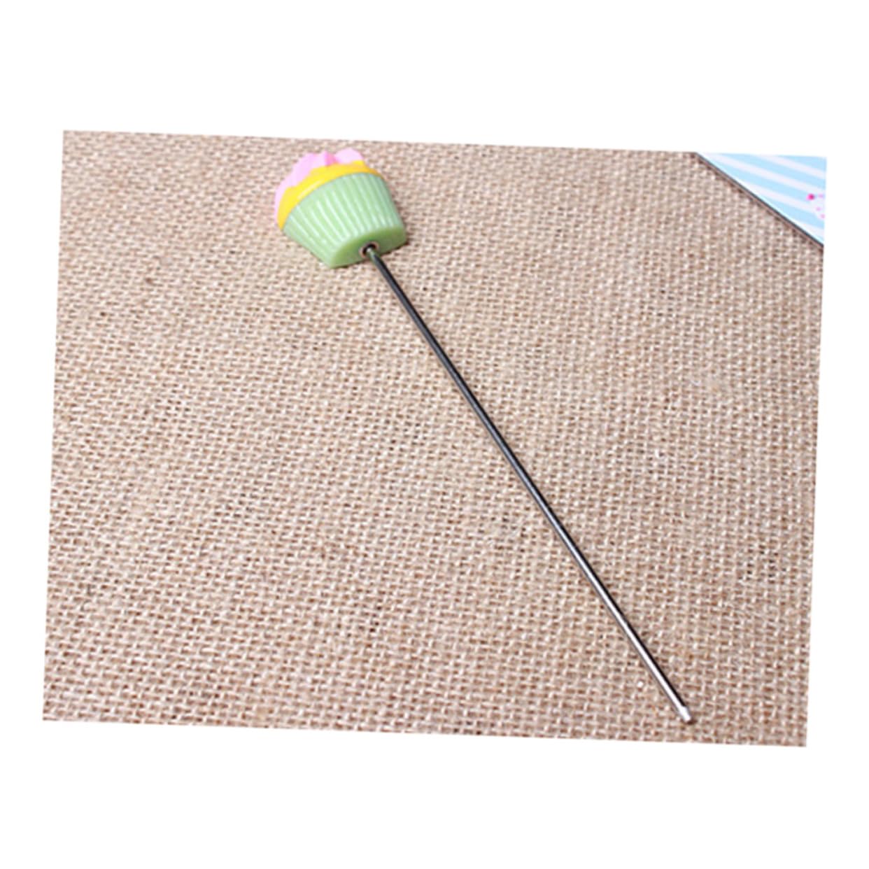 Cabilock Stainless Steel Cake Tester Needle Green Baking Accessory for Cake Doneness Reusable Cake Testing Tool for Muffins Biscuits and Fondant Lightweight and Baking