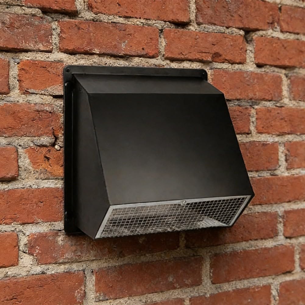 Grille d'aération murale de 15,2 cm avec amortisseur à ressort et moustiquaire anti-oiseaux, grille d'aération extérieure en acier inoxydable pour sèche-linge, hotte de salle de bain, grille
