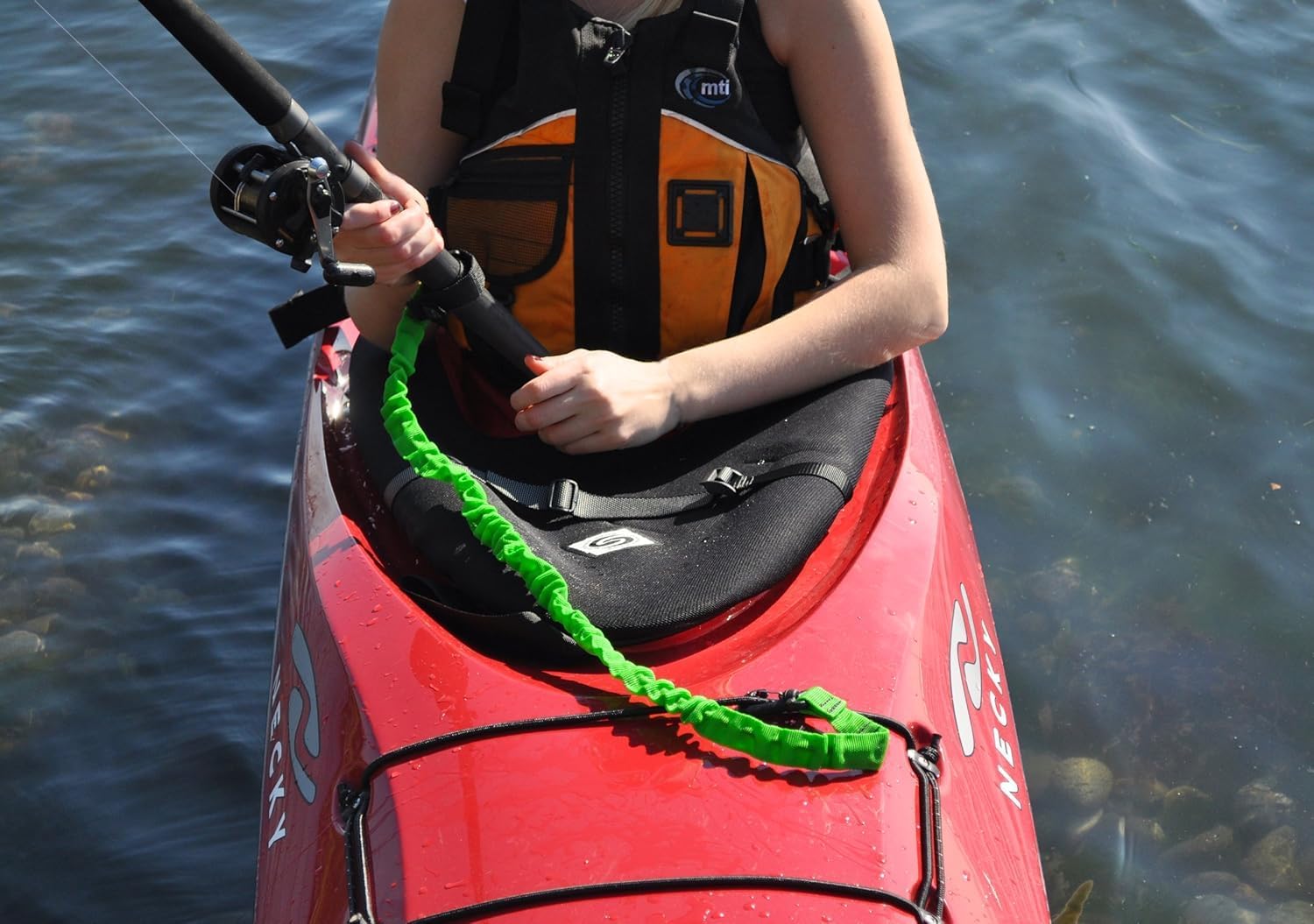 Seattle Sports Multi Leash - Secure Stretch Lanyard Leash for Paddles and Fishing Poles