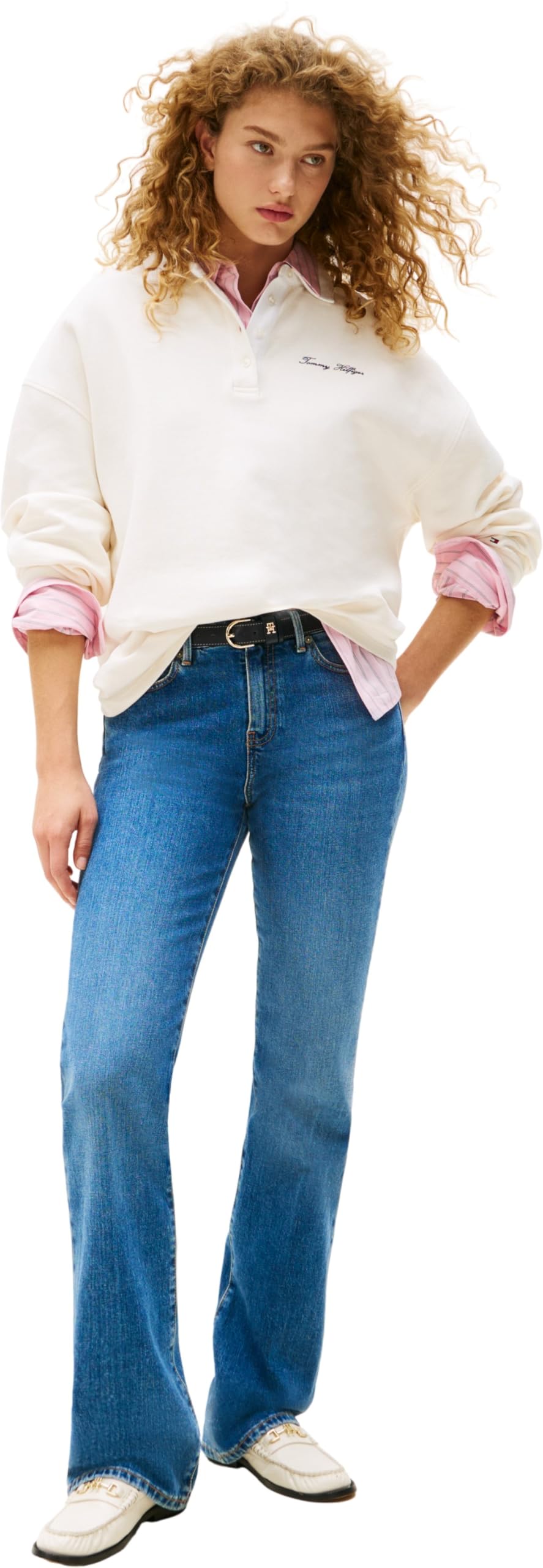 Tommy Hilfiger Vaqueros Mujer FLO Bootcut Talle Medio