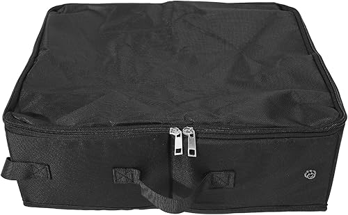 Caja de arena portátil para gatos, a prueba de fugas, impermeable, plegable, con cremalleras dobles selladas