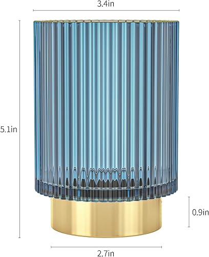 Miniatura 10 de CANITORON Paquete de 2 soportes para brochas de maquillaje, organizador de brochas de maquillaje cosmético de vidrio, organizador de almacenamiento