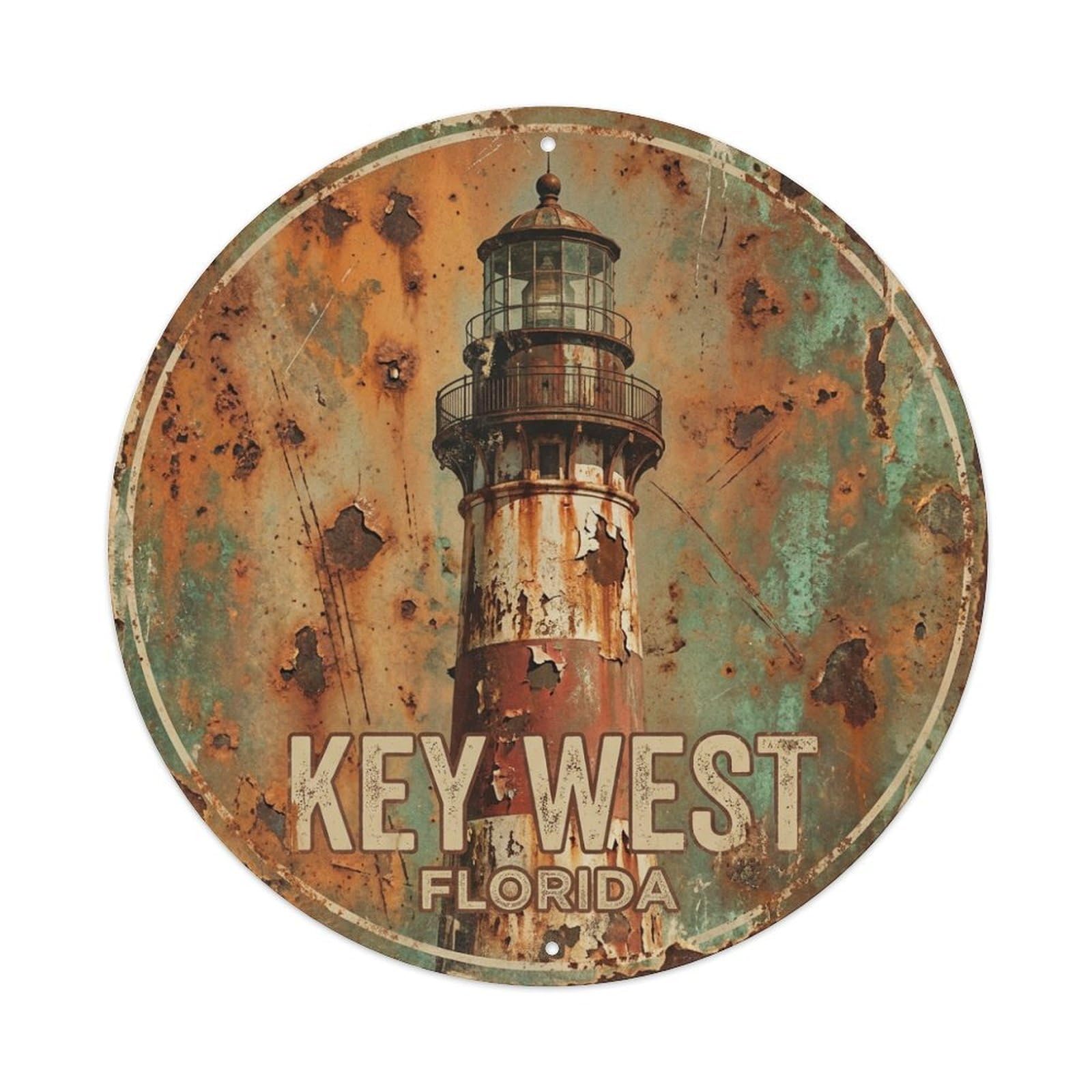Tgrcjimh Style Metal Tin Sign Vintage Travel Usa Key West