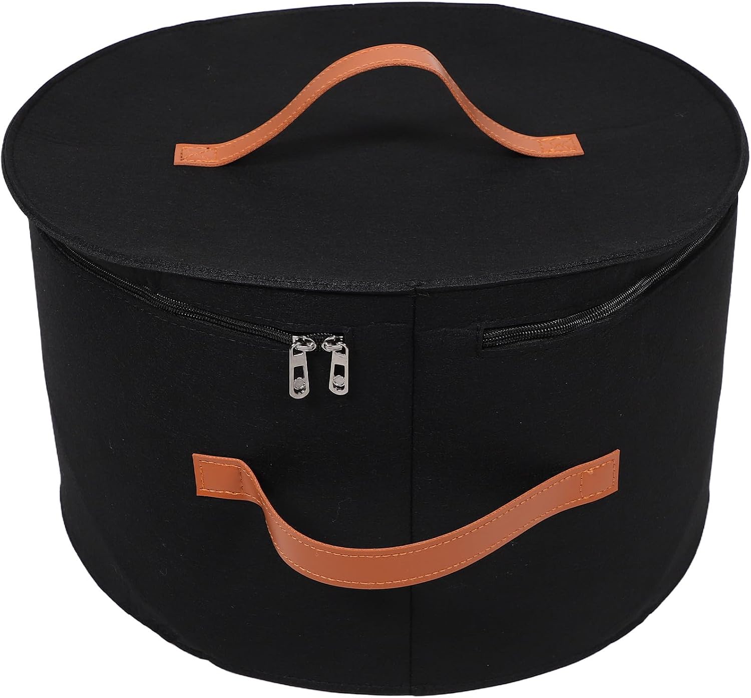 Foldable Hat Box for Women Large Capacity Polyester Hat Organizer with Lid Travel Storage Case Protects Shape and Texture Suitable for Closet