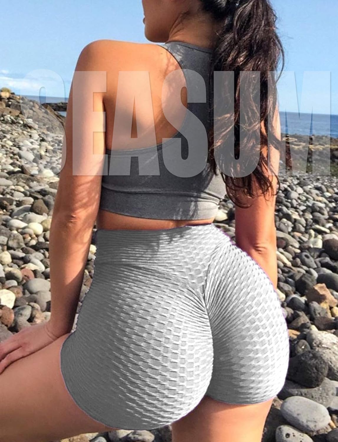 SEASUM Women Scrunch Booty Sexy Shorts High Waist Gym Workout Butt Lifting Yoga Short Hot Costume Outfit - Image 2