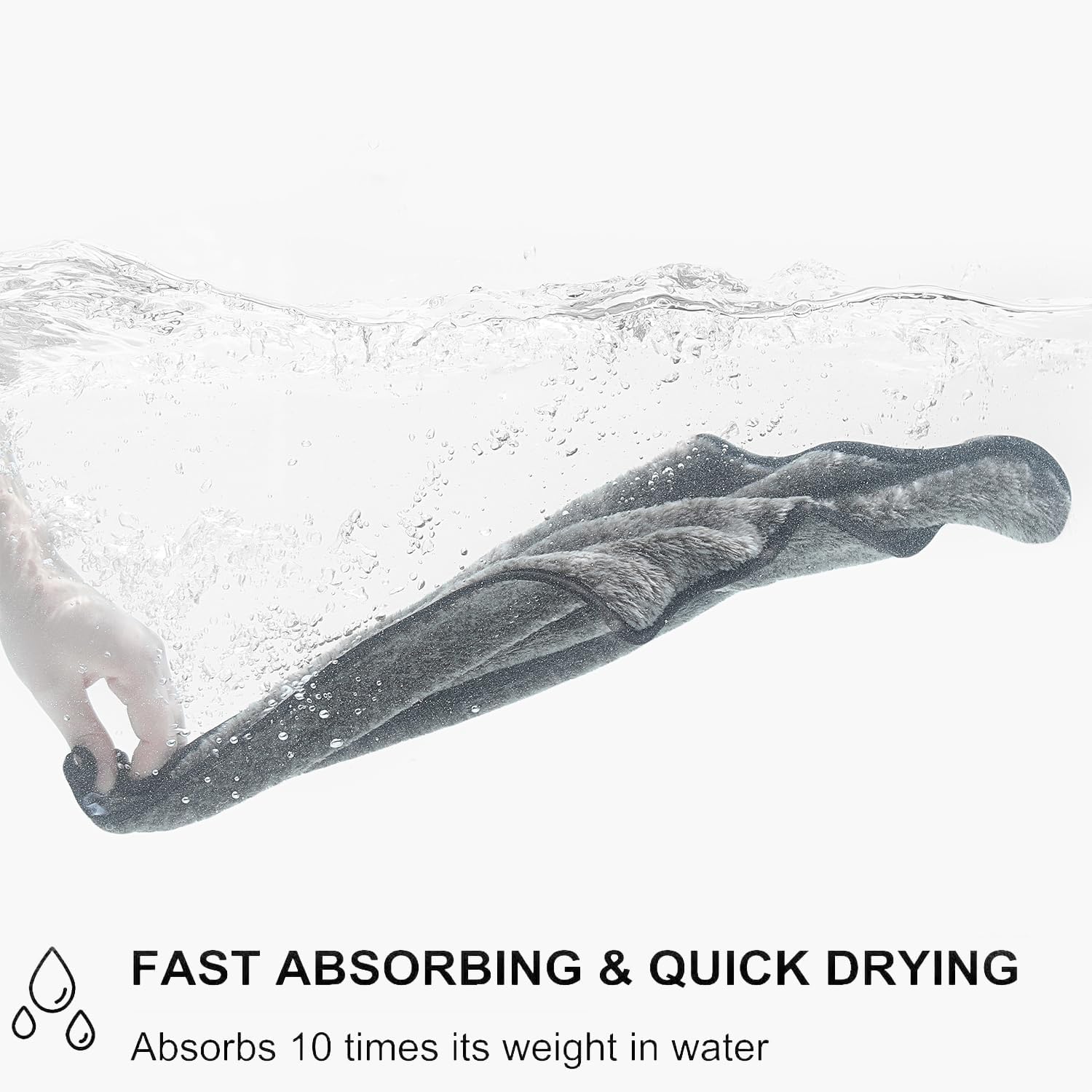 Ycosy 18 Piece Bath Towels Set,100% Microfiber Family Bathroom Towel with Hanging Loops-6 Bath Towels,6 Hand Towels,6 Washcloths,Quick Dry Highly Absorbent Shower Towel for Bathroom,Hotel,Spa-Grey - Image 7