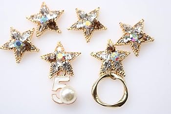 Amazon | 【ハンドメイド素材店】（6個） ストーン 輝き キラキラ 星