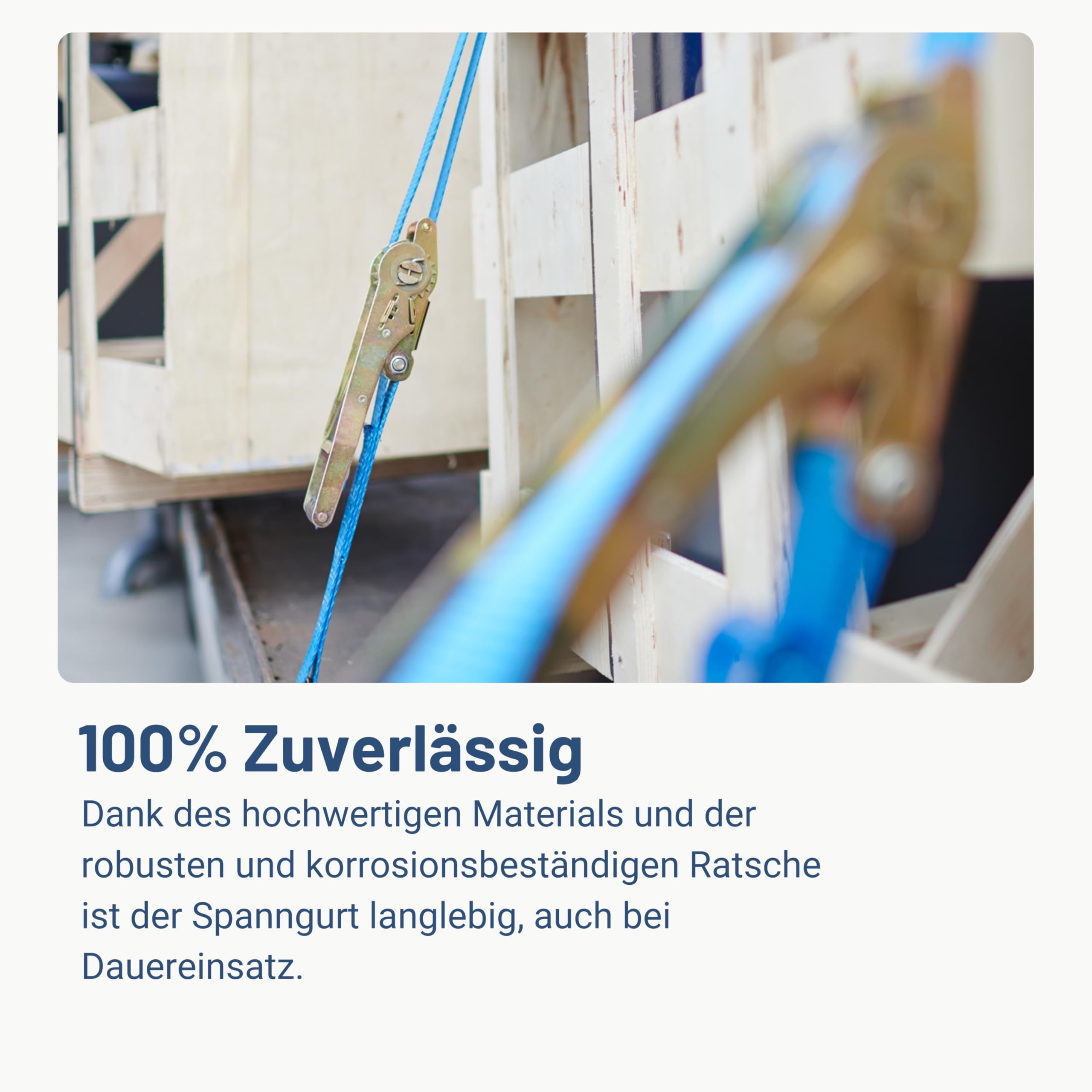 4X Spanngurt Zurrgurt mit Haken 8 m bis 5000 kg, bis 5,0 t / 5000 daN, zweiteilig 2-TLG Ratschengurt blau, 50 mm Gurtbreite