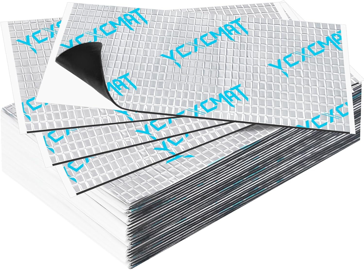 Car Sound Deadening Mat, 80 mil 36 sqft Butyl Sound Deadener Material Automotive Self-Adhesive Noise Insulation & Dampening for Auto Door Floor Ceiling (15.7" x 9.8", 34 PCS)