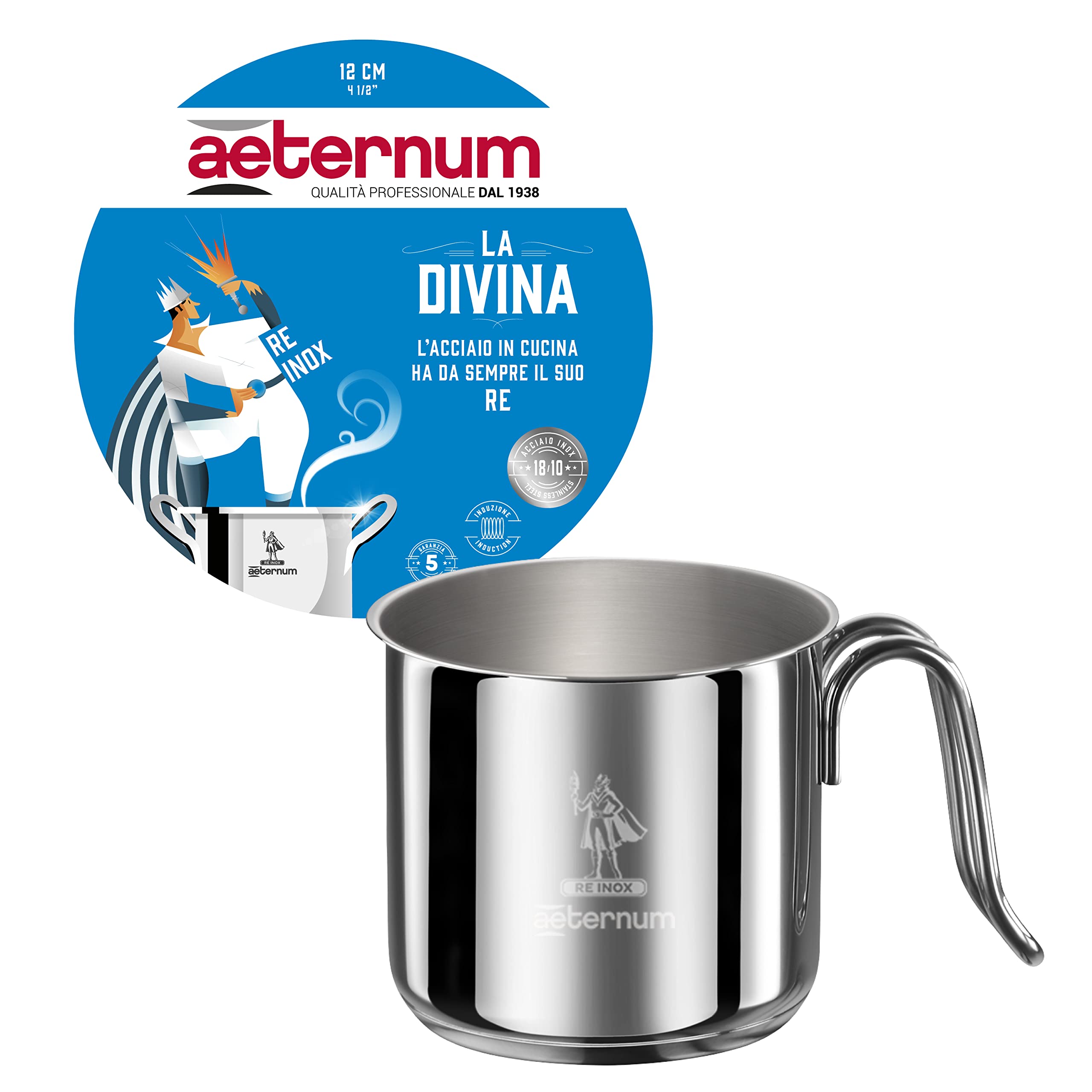 Aeternum L.Divina King Stainless Steel BOLLILATTE 12 cm, Stahl - Image 2